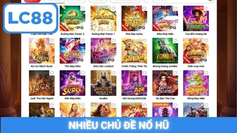 Nhiều chủ đề nổ hũ